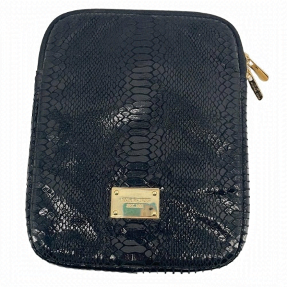 𝅺MICHAEL KorsLeather Python Snakeskin Ipad Padded Sleeve Case Tech Accessory